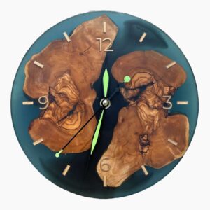 orologio legno e resina